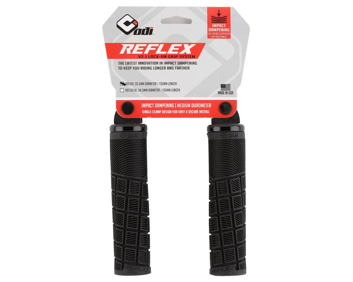 ODI Reflex MTB Grips (Black) (Lock-On) (Regular) - view 2